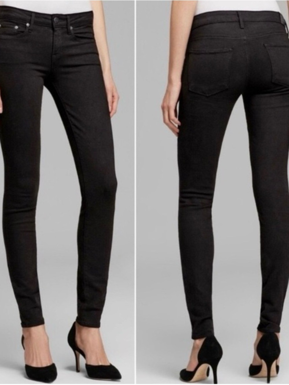 Vince Black stretch Skinny leg Jeans
